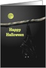 Halloween Bat In Moonlight card