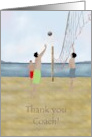 Thank You To Volleyball Coach Beach Volleyball card
