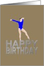 Gymnast Floor Routine Gymnastics Birthday card