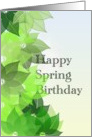 Spring Birthday Spring Colors In A Wall Of Leaves card