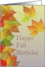 Fall Birthday Beautiful Autumn Leaves card