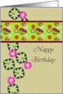 Birthday Abstract Colorful Florals card