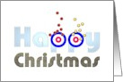 Curling Themed Christmas Curling Stones and Target Areas card