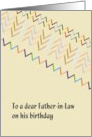 Birthday for Father-in-Law Colorful Geometric Art card