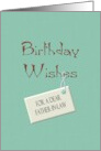 Birthday for Father-in-Law Warm Wishes card