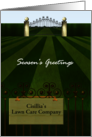 Season’s Greetings Landscaping Lawn Cutting Company To Customers card