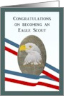 Congratulations on Becoming an Eagle Scout Majestic Eagle card