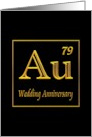 50th Wedding Anniversary Expression of Gold in its Chemical Form card