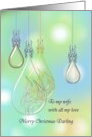 For My Wife At Christmas Crystal Ornaments card