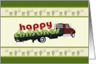 Rollback Wrecker Christmas Mighty Heavy Greeting card