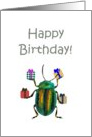 Birthday, Beetle greeting card