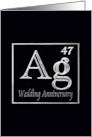 25th Wedding Anniversary Expression of Silver in its Chemical Form card