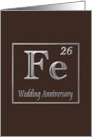 6th Iron Wedding Anniversary Expression of Iron in its Chemical Form card