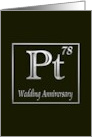 70th Platinum Wedding Anniversary Platinum Expressed in Chemical Form card