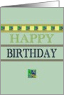 Birthday, pretty floral tiles card