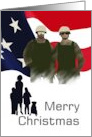 Christmas for Deployed Service Men and Women American Flag card