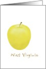 West Virginia Golden Delicious Apple State Fruit Symbol Blank card