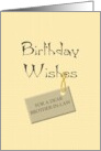 Birthday for Brother-in-Law Warm Wishes card