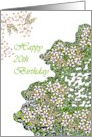 20th Birthday Floral Lacework card