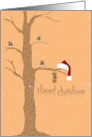 Christmas A Present From Santa Little Birds And Bird Feed card
