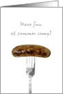 Thinking Of You At Summer Camp Sausage On A Fork card
