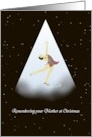 Remembrance of Mother at Christmas Elegant Figure Skater card