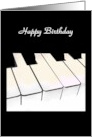 Birthday Striking a Note Piano Keys card