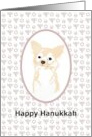 Happy Hanukkah Cute Chihuahua Menorah Dreidel and Star of David card