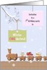 1st Birthday Party Invitation Winter ONEderland card