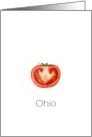 Ohio Tomato State Fruit Symbol Blank card