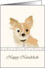 Hanukkah Cute Chihuahua Menorah Dreidel and Star of David card