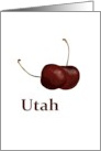 Utah Cherry State Fruit Symbol Blank card