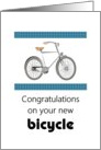 Congratulations on your new bicycle card