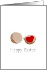 Hatched with Love Red Heart Inside an Egg Easter card