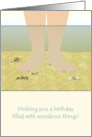 Birthday Legs Standing On Sandy Seabed In Shallow Waters Marine Life card