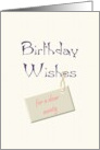 Birthday for Aunty Warm Wishes card