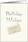 Birthday Greeting for Aunt Warm Wishes card