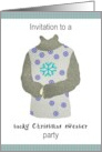 Tacky Christmas Sweater Party Invitation One Ugly Sweater card