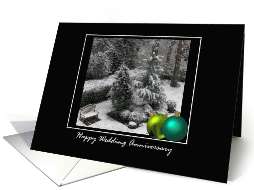 Wedding Anniversary for Daughter Winter Theme and Christmas Time card