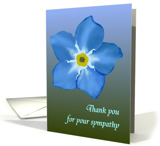 Thank You for your Sympathy Forget Me Not Flower card (1007421)