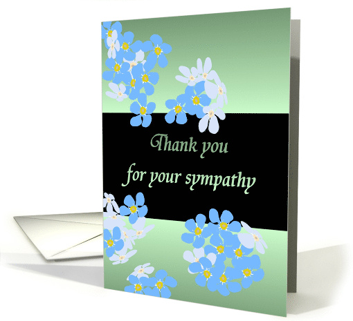 Thank You for Your Sympathy Forget Me Not Flowers card (1007423)