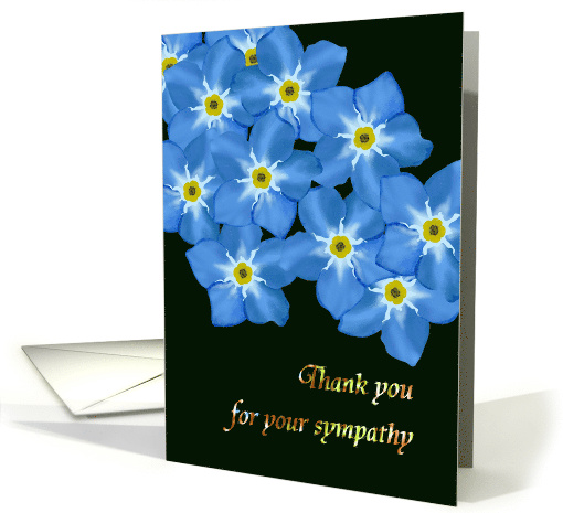 Thank You for Your Sympathy Forget Me Not Flowers card (1007427)