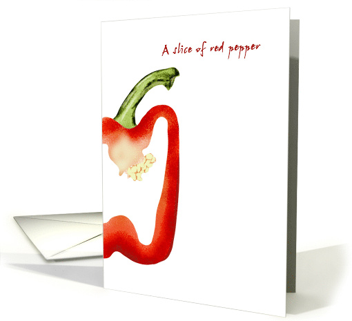 Slice Of Red Pepper Blank card (1028281)