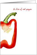 Slice Of Red Pepper Blank card