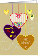 Valentine for Brother and Wife Loving Hearts card