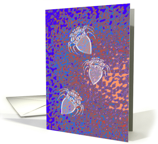 Water Striders Bugs Running On Water Surface Blank card (1030815)