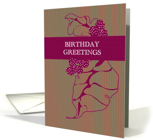 Floral Abstract Birthday card (1031727)