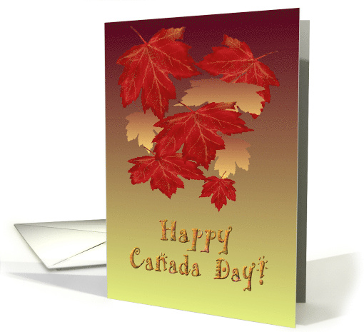 Canada Day Pretty Maple Leaves card (1032647)