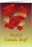 Canada Day Pretty Maple Leaves card