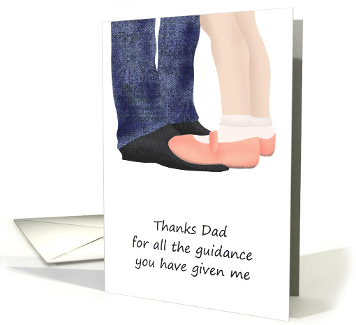 Happy Father's Day Daughter Standing on Daddy's Feet card (1032661)